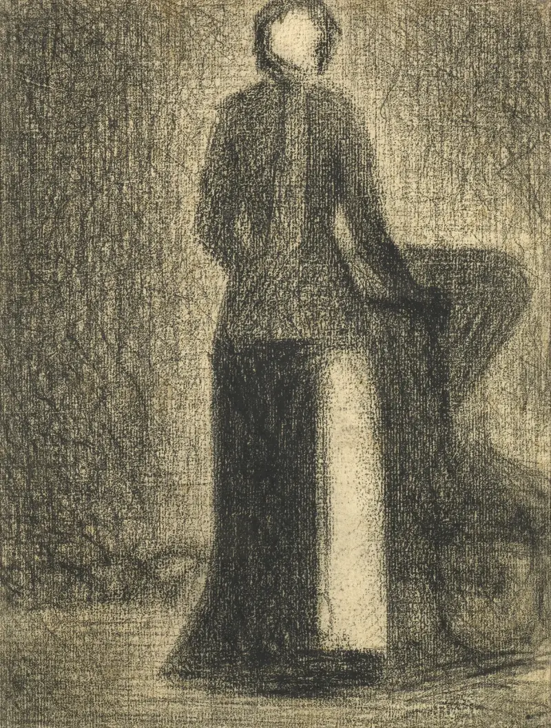 Nurse with a Child’s Carriage von Georges Seurat