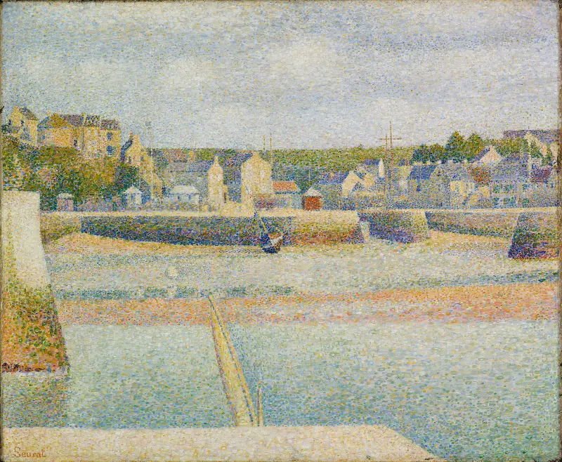Port-en-Bessin, The Outer Harbor (Low Tide) av Georges Seurat