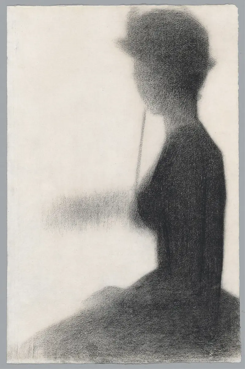 Sitzende Frau mit Sonnenschirm von Georges Seurat