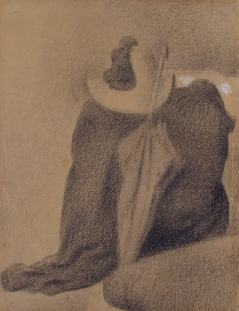 Still Life with Hat, Parasol, and Clothes on a Chair av Georges Seurat