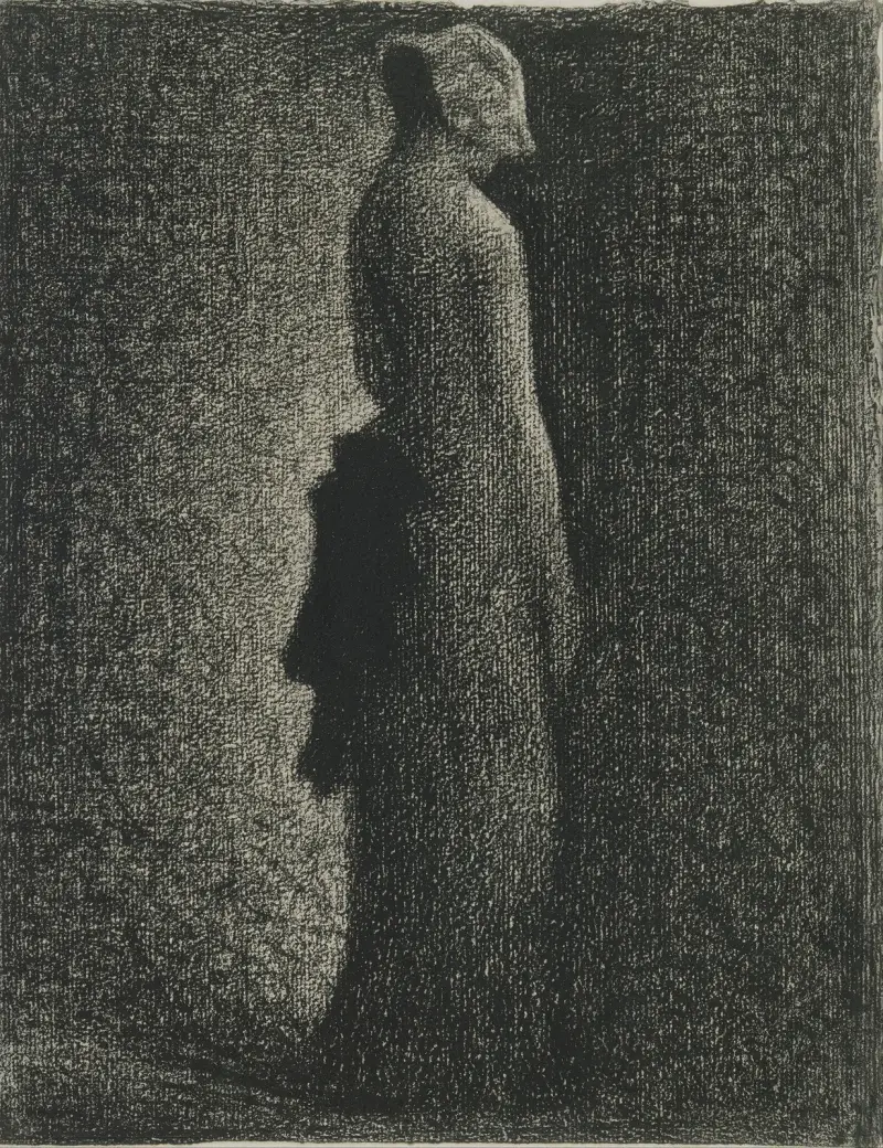 The Black Bow av Georges Seurat