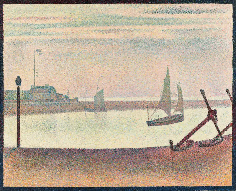 Kanalen vid Gravelines, kväll av Georges Seurat