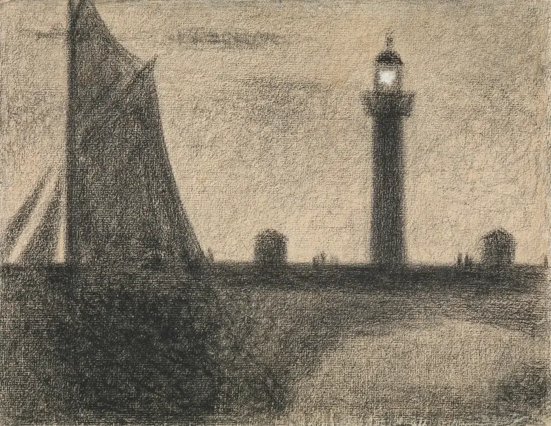 The Lighthouse at Honfleur, 1886 – nr 2 av Georges Seurat