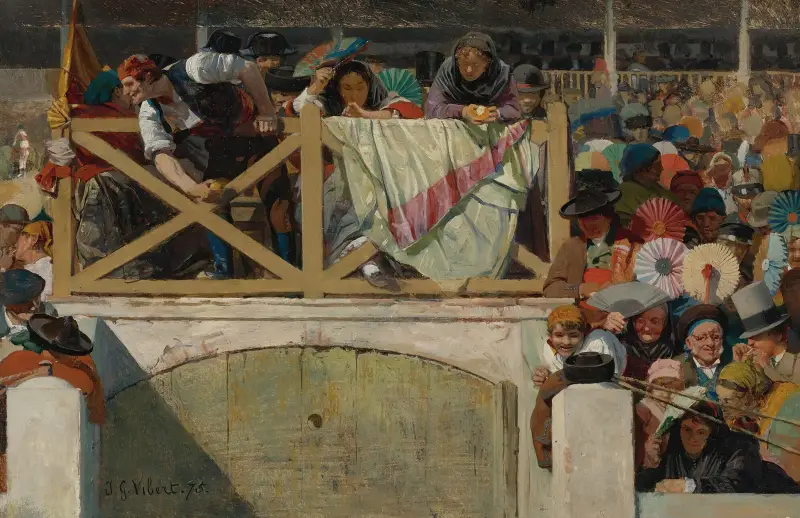 At the corrida av Jehan Georges Vibert