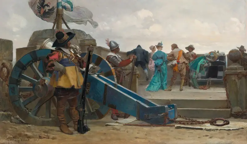 On The Ramparts av Jehan Georges Vibert