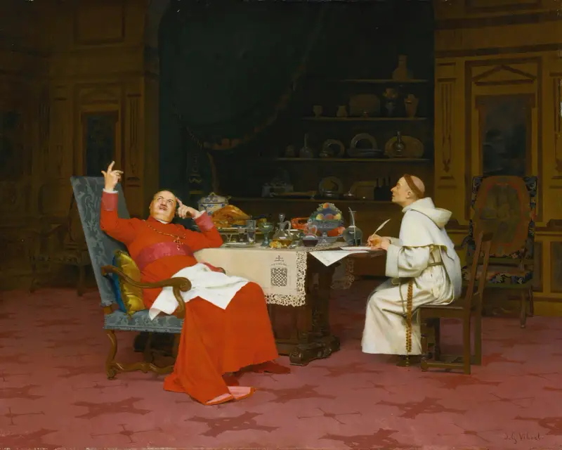 Kázání o zdrženlivosti, Jehan Georges Vibert