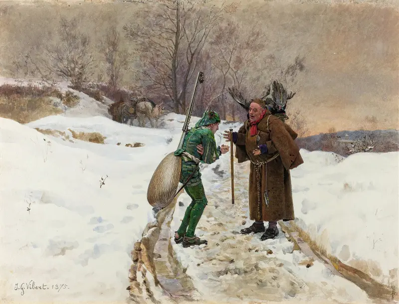 Mravenec a kobylka, Jehan Georges Vibert