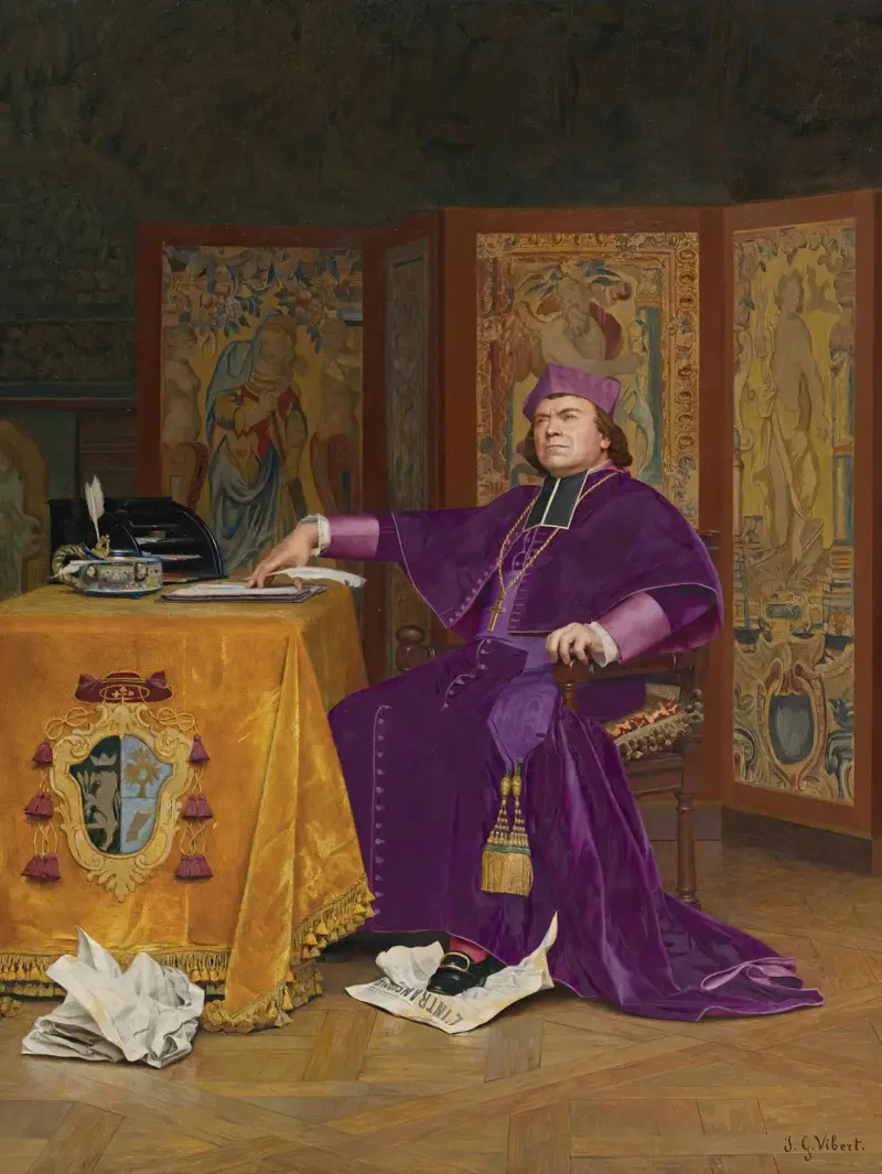 Biskopens vrede av Jehan Georges Vibert