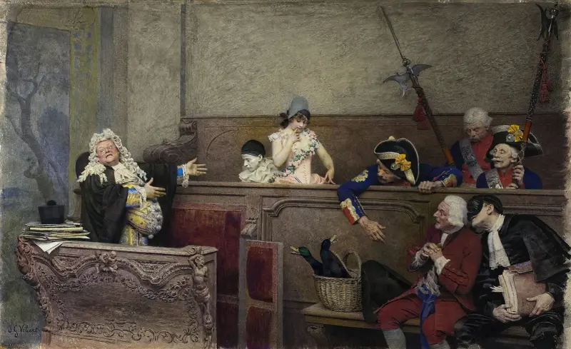 Pierrots rättegång av Jehan Georges Vibert