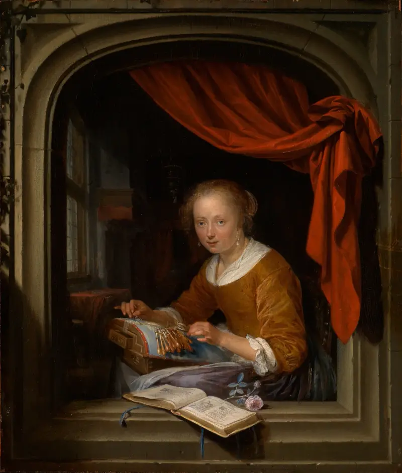 The lace maker, Gerrit Dou