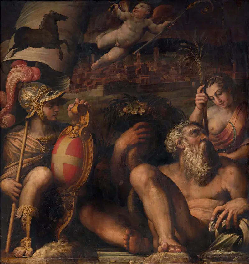 Allegori över Arezzo av Giorgio Vasari