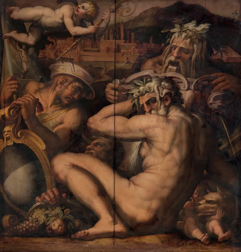 Allegori över Borgo San Sepolcro och Anghiari av Giorgio Vasari