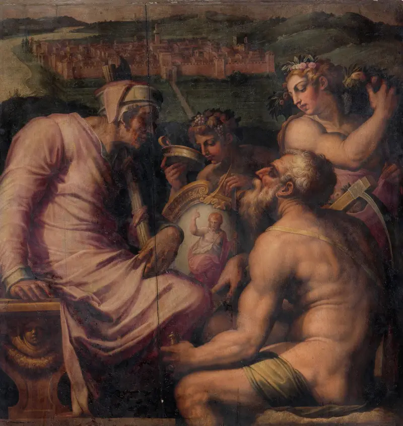 Allegori över San Giovanni Valdarno av Giorgio Vasari