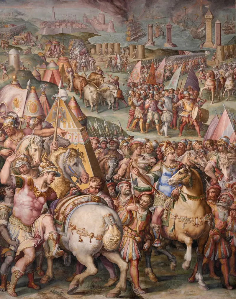 Kejsar Maximilian häver belägringen av Livorno av Giorgio Vasari