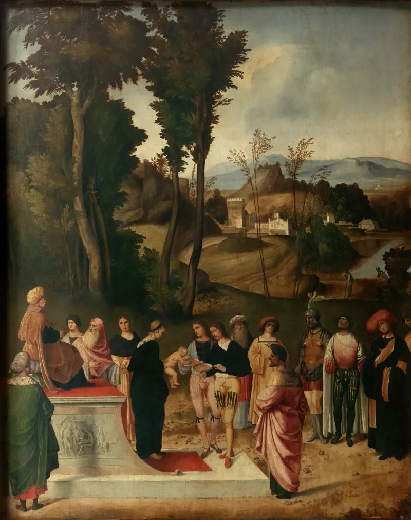 Moses undergoing Trial by Fire, Giorgione