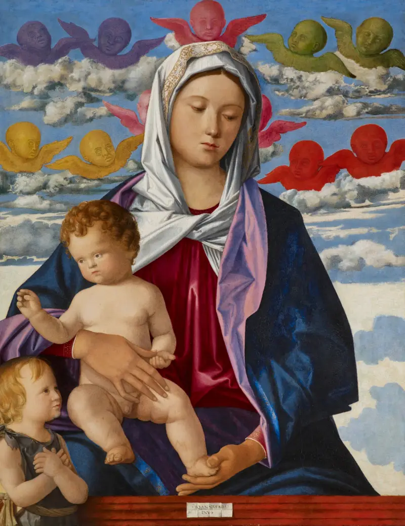 Madonna And Child With St. John The Baptist av Giovanni Bellini