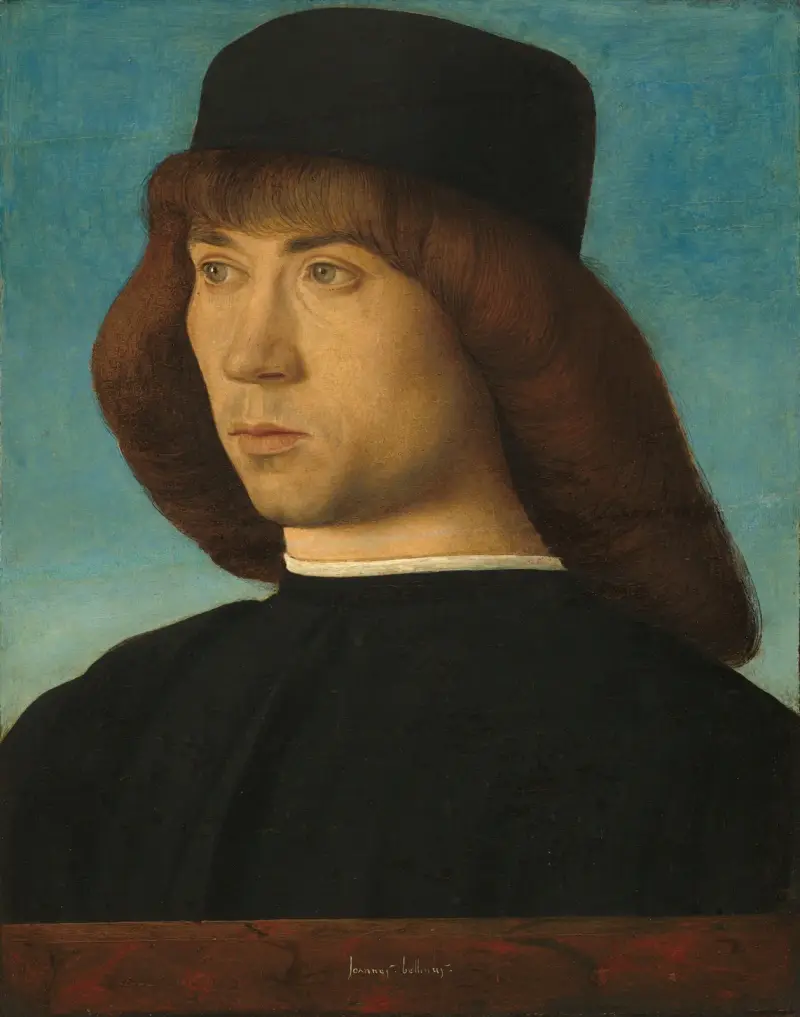 Porträtt av en ung man, 1490 – nr 2 av Giovanni Bellini