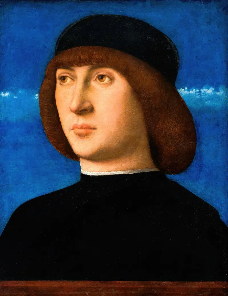 Porträtt av en ung man, 1490 – nr 1 av Giovanni Bellini