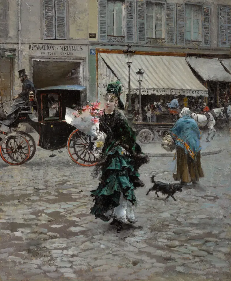 Crossing The Street av Giovanni Boldini
