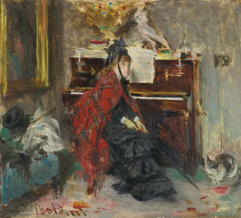 Kvinna vid pianot av Giovanni Boldini