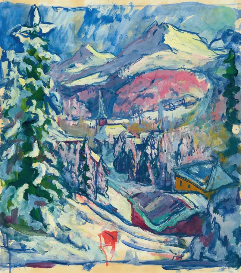 Davos v zimě, Giovanni Giacometti