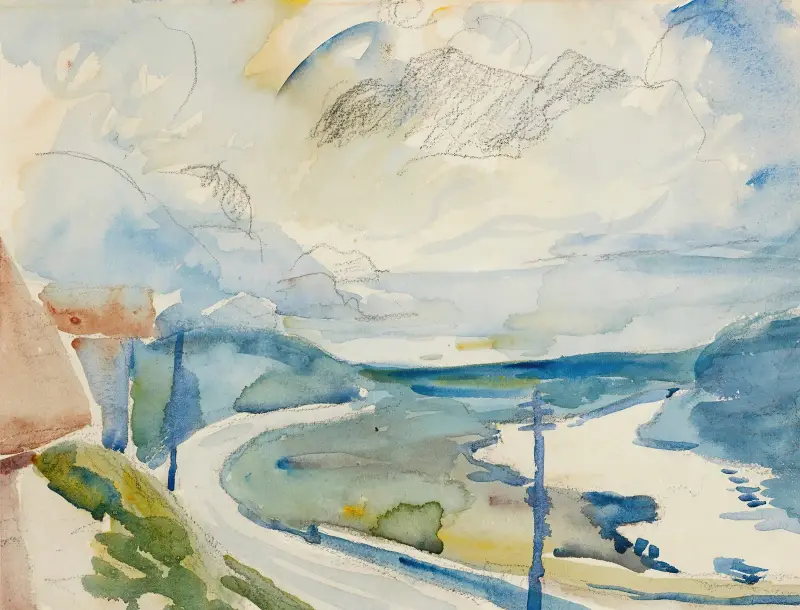 Morgon i Maloja av Giovanni Giacometti
