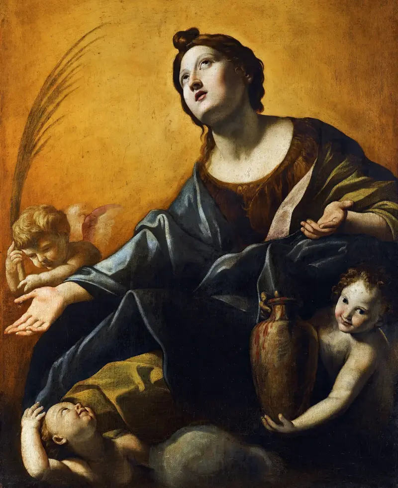 Heilige Praxedis von Giovanni Lanfranco