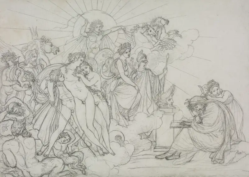 Åkallan till gudarna som råder över jordbruket, ur Virgilius Georgica av Anne Louis Girodet-Trioson
