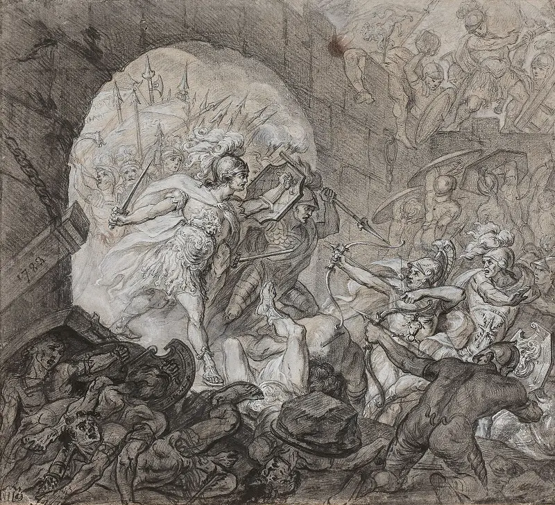 Obóz Greków zdobyty przez Trojan, Anne Louis Girodet-Trioson