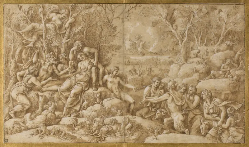 Cephalus Grieves for Procris av Giulio Romano