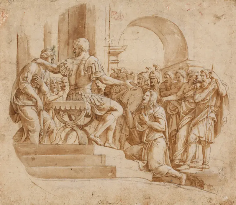 Die Enthaltsamkeit des Scipio av Giulio Romano