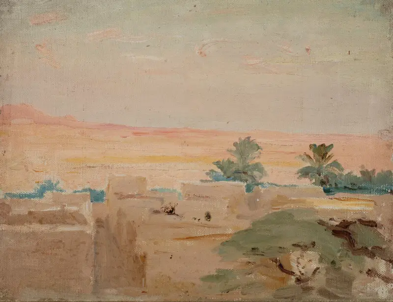 Biskra – Wüste (Abend) von Jan Ciągliński