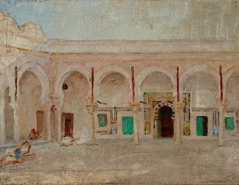 Kairouan (Innenhof in der Moschee des Schwertes), 1911 – Nr. 3 von Jan Ciągliński