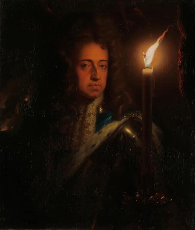 Porträtt av Vilhelm III (1650–1702), prins av Oranien, ståthållare och från 1689 kung av England av Godfried Schalcken
