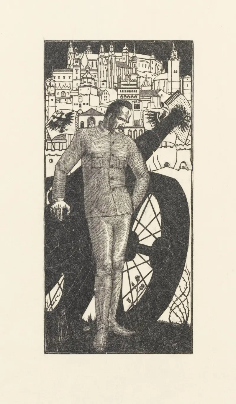 Porträtt av Józef Piłsudski av Wiktoria Goryńska