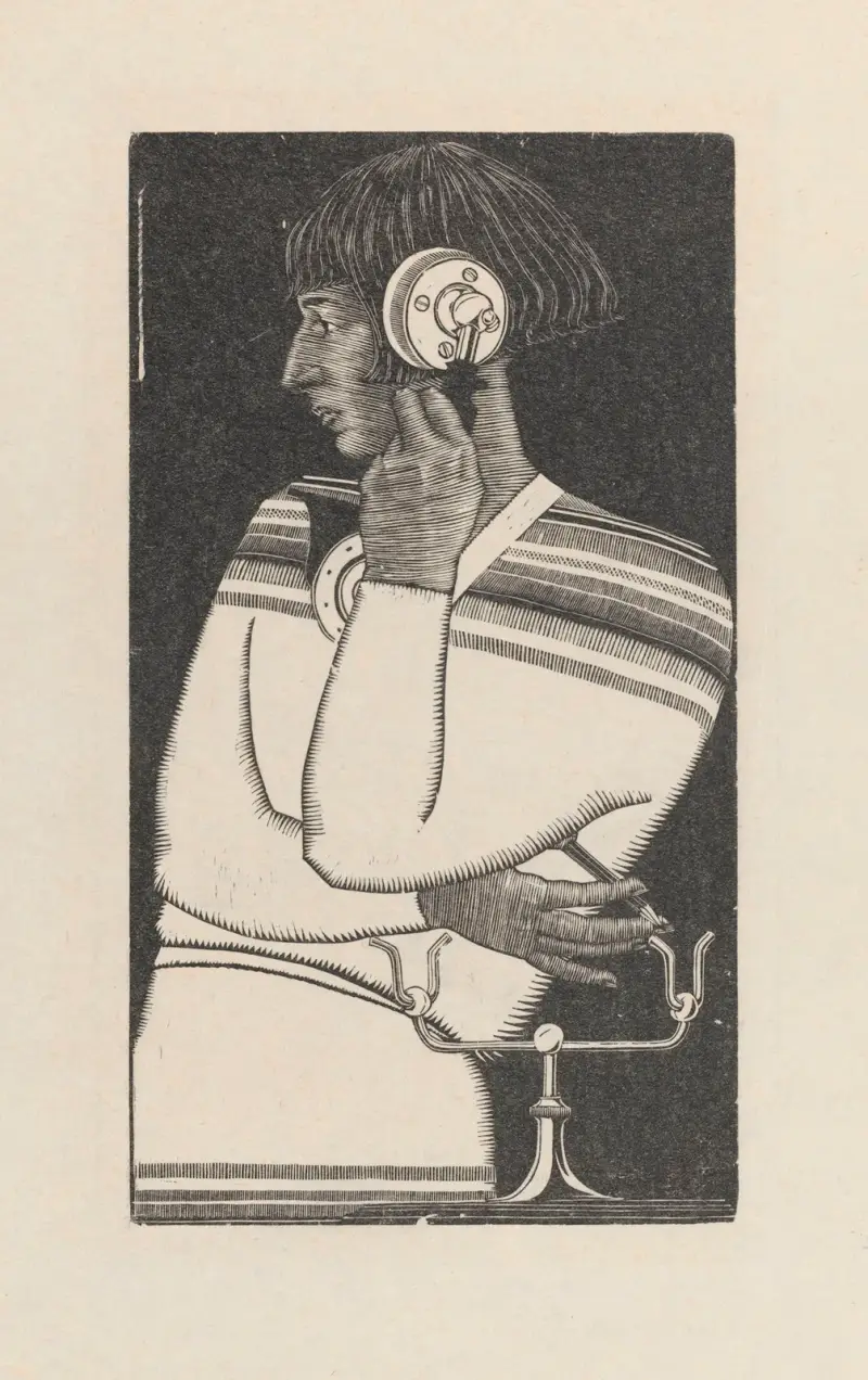 Self-portrait with the telephone av Wiktoria Goryńska