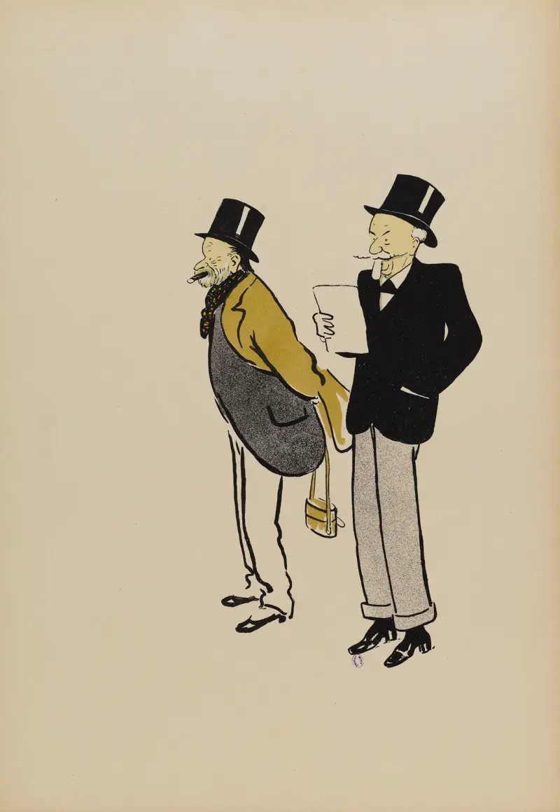 Greve Henri Delamarre och vicomte de La Redorte av Georges Goursat (Sem)