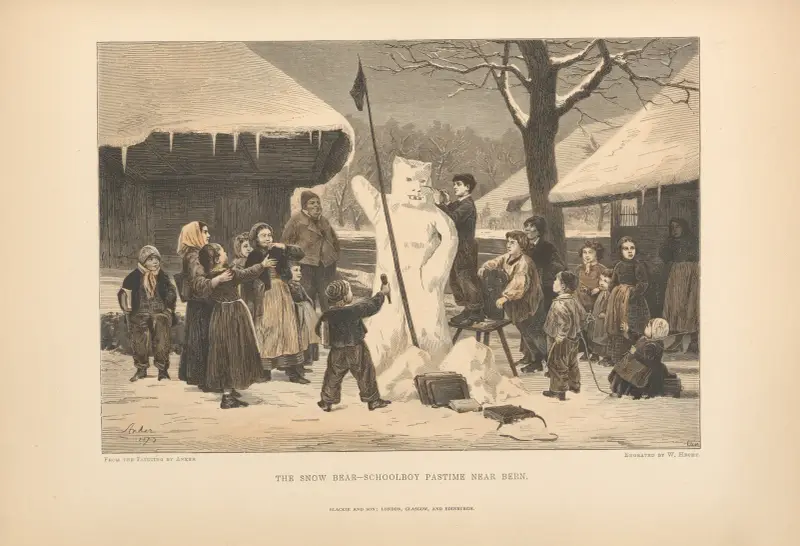 A. Anker – The Snow Bear—Schoolboy Pastime near Bern av Theodor Gsell Fels