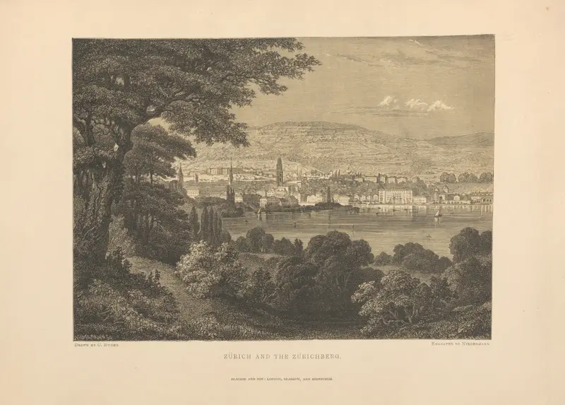 Zürich och Zürichberg av Theodor Gsell Fels