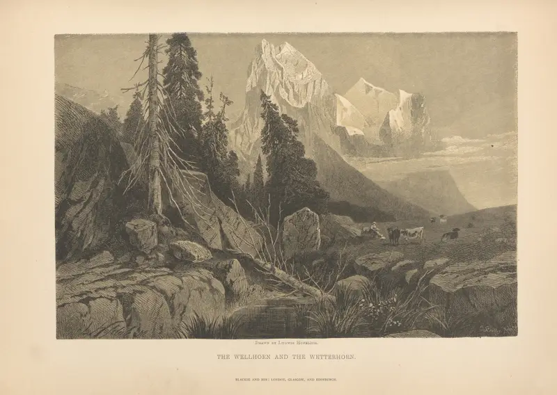 Das Wellhorn und das Wetterhorn von Theodor Gsell Fels