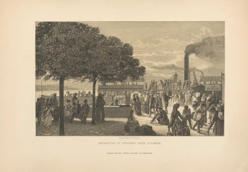 P. Weber – Departure of Steamer from Lucerne av Theodor Gsell Fels