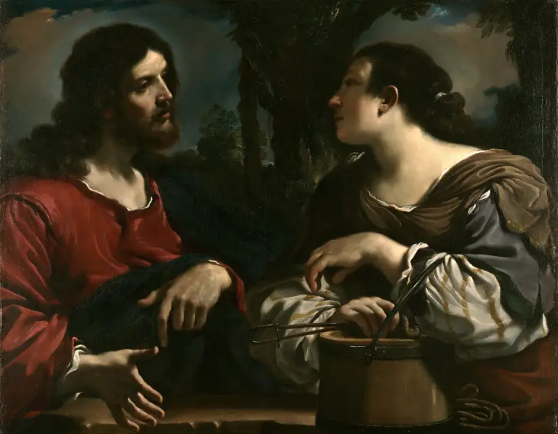 Kristus och kvinnan från Samaria av Guercino