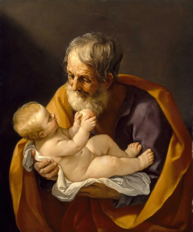 Den helige Josef och Jesusbarnet av Guido Reni