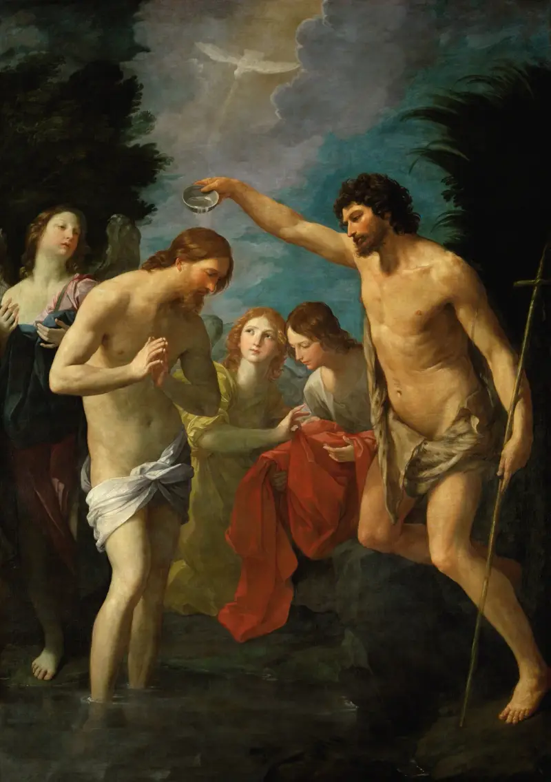 Die Taufe Christi von Guido Reni