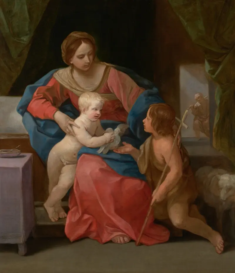 Madonnan med barnet och Johannes Döparen av Guido Reni