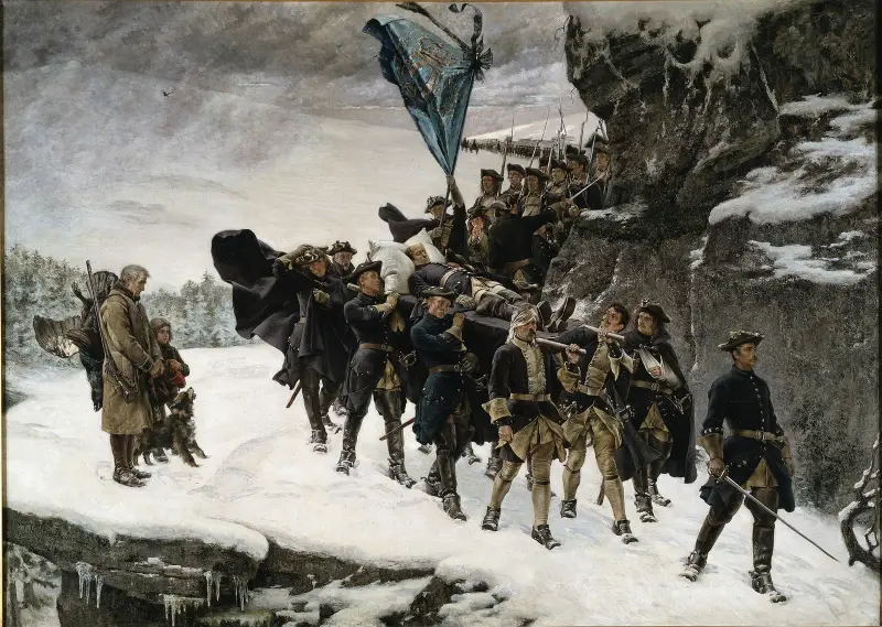 Bringing Home the Body of King Karl XII of Sweden, Gustaf Cederström