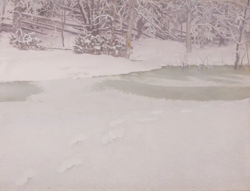 Neugefallener Schnee von Gustaf Fjæstad