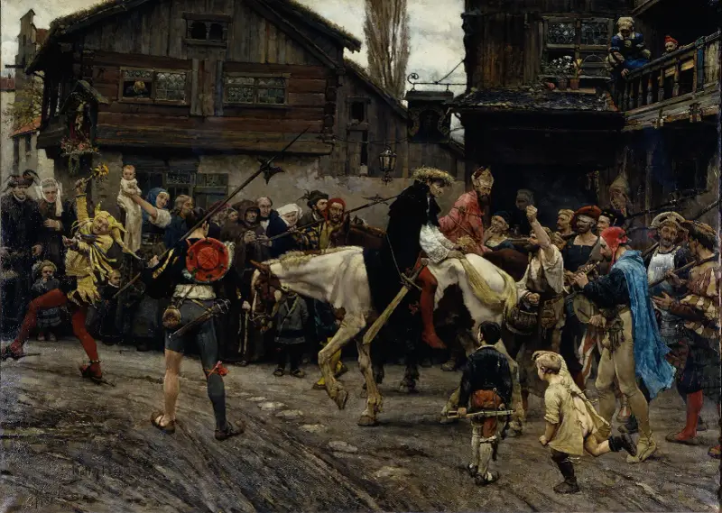 Peder Sunnanväder’s and Mäster Knut’s Ignominious Entry into Sthlm 1526 von Carl Gustaf Hellqvist