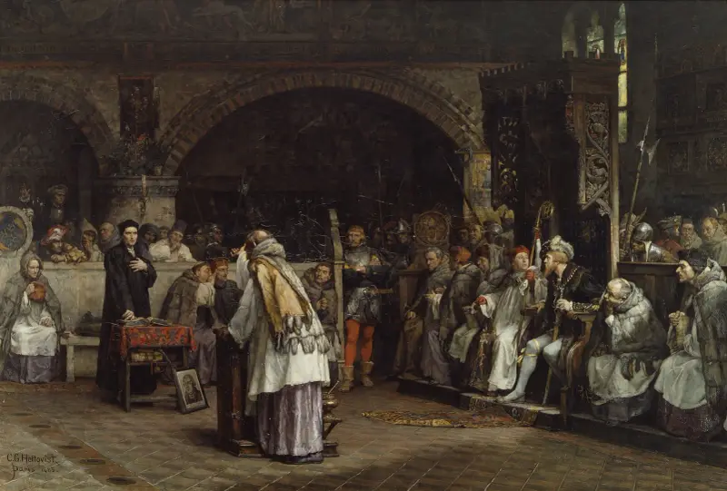 Religious Discourse between Olaus Petri and Peder Galle von Carl Gustaf Hellqvist