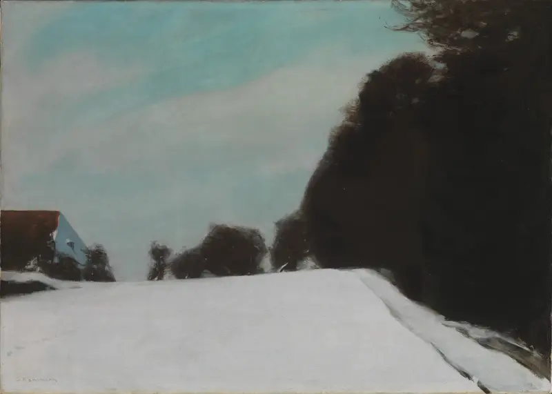 Nach Sonnenuntergang im Winter av Gustav Kampmann